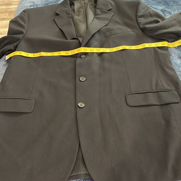 Stafford Men’s Black 100% Worsted Wool Suit Coat Size 48L Pre-owned - Picture 4 of 7